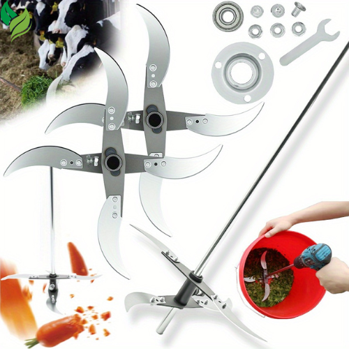 Pro-Series Adjustable Shredder Blades | Rust-Proof Steel for Grass & Vegetable