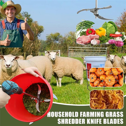 Pro-Series Adjustable Shredder Blades | Rust-Proof Steel for Grass & Vegetable