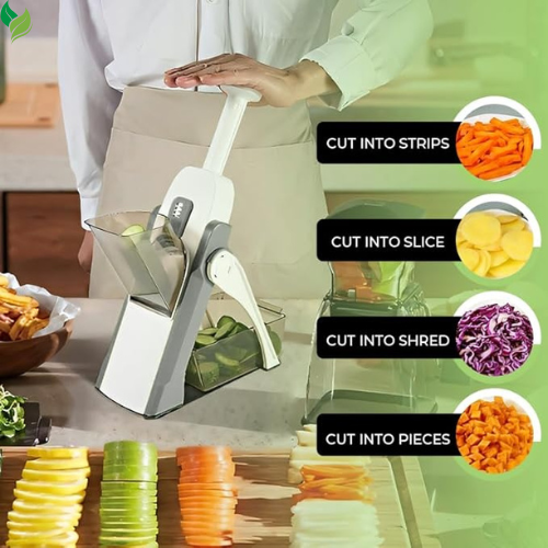 Saker Adjustable Safe Vegetable Slicer,Safe 5-in-1 Mandoline Slicer
