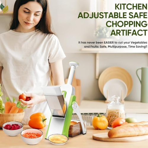 Saker Adjustable Safe Vegetable Slicer,Safe 5-in-1 Mandoline Slicer