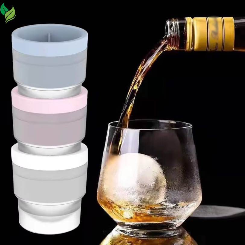 Silicone Ice Ball Mold – Slow Melting Whiskey Ice Sphere for Cocktails