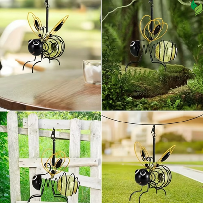 solar powered bee ornament light garden