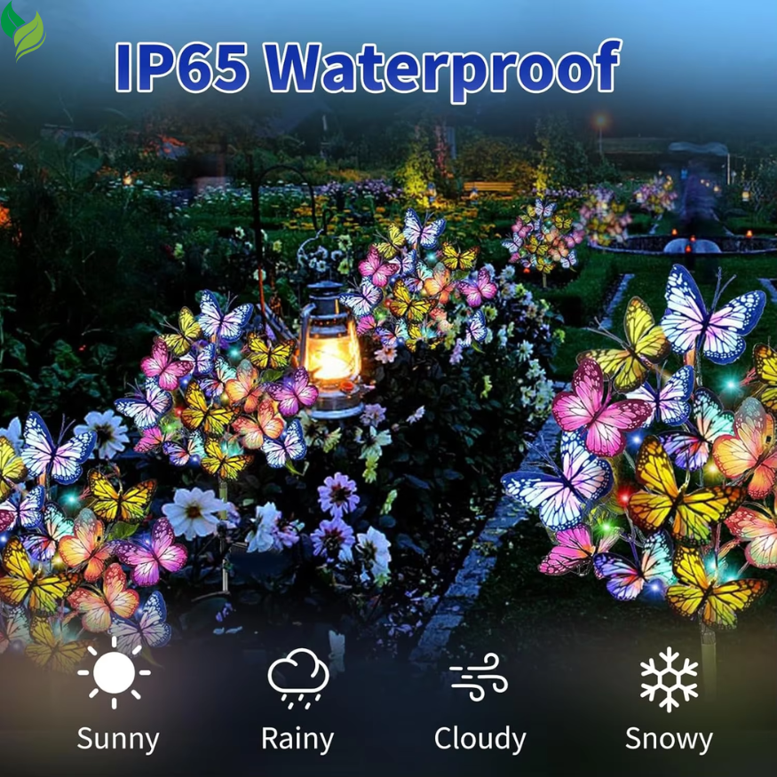 Decorative butterfly solar garden lights