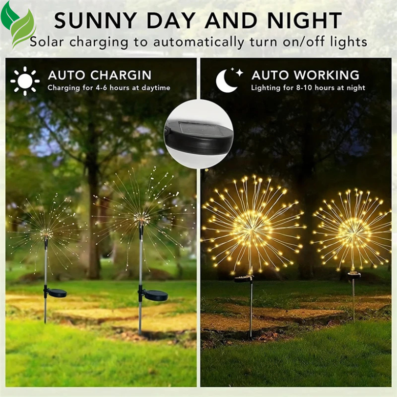 Solar Firework Lights – Outdoor Waterproof Garden Decoration