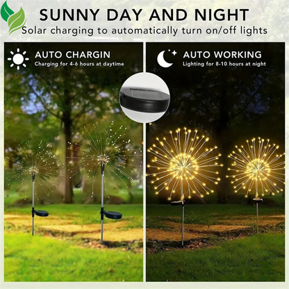 Solar Firework Lights – Outdoor Waterproof Garden Decoration