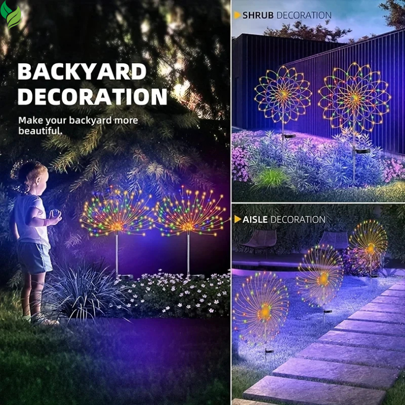 Solar Firework Lights – Outdoor Waterproof Garden Decoration