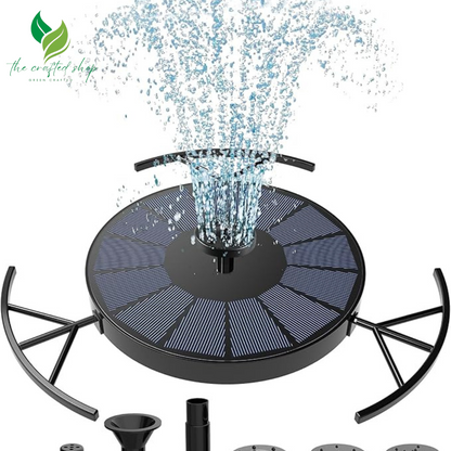 Solar Fountain Pump for Bird Bath with 6 Nozzle and Bracket, Free Standing Floating Solar Powered Water for Bird Bath