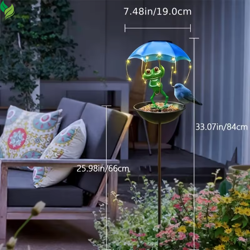 frog solar lamp outdoor LED garden statue