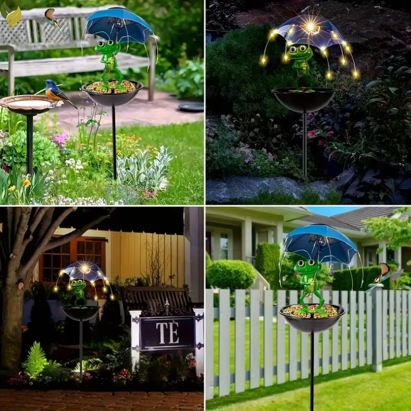 solar frog light yard decoration waterproof