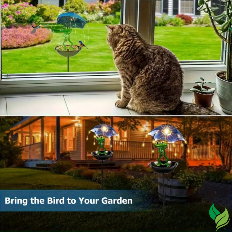 frog umbrella LED garden light outdoor