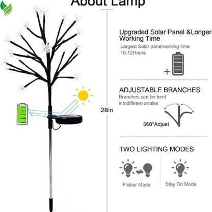 Solar Garden Lights Outdoor,Waterproof Outdoor Solar Lights for Outside Decorative