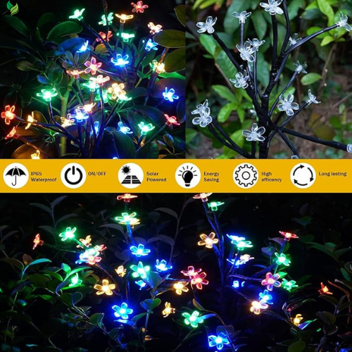 Solar Garden Lights Outdoor,Waterproof Outdoor Solar Lights for Outside Decorative