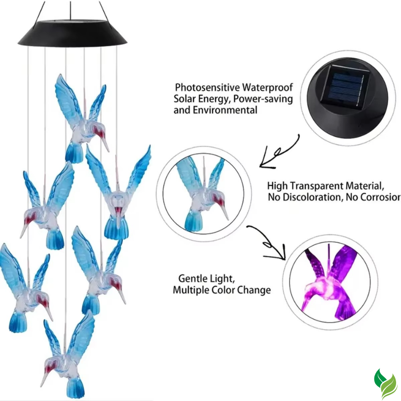 solar powered hummingbird lights waterproof