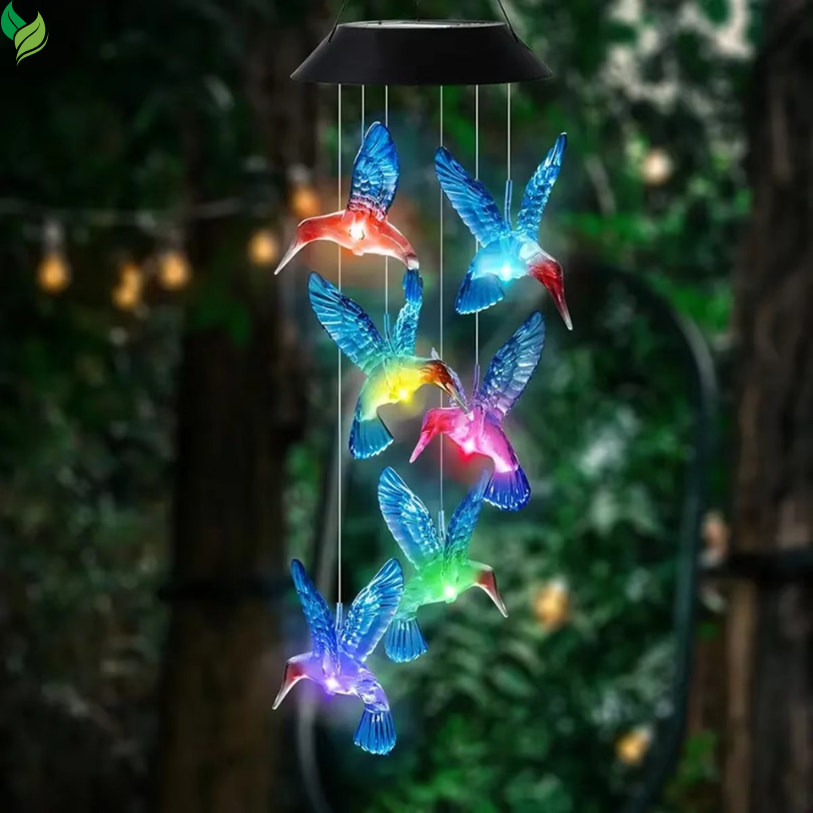 decorative hummingbird lights patio garden