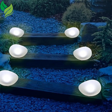 Solar Lights, Pebbles, Outdoor Waterproof Landscape Night Lights for Garden Paths