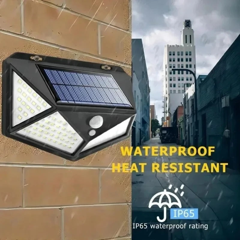 Solar Motion Sensor Light 100 LED Waterproof Outdoor