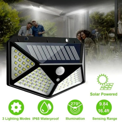 Solar Motion Sensor Light 100 LED Waterproof Outdoor