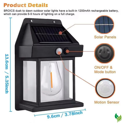IP65 waterproof solar wall lamp outdoor