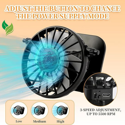 Solar Powered Fan Hat with 2 Removable Fans Wide Brim Sun Hat for Outdoor Fishing, Hiking Gardening, USB Solar Charging