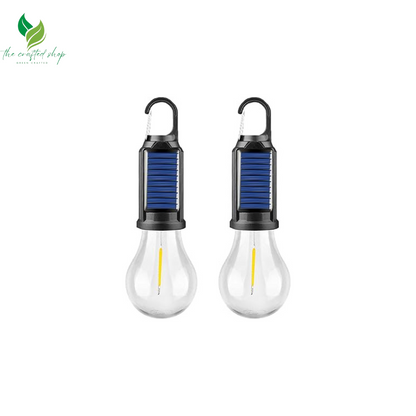 Solar Rechargeable Hooked Camping Light, Portable Outdoor Waterproof Tent Lights, USB Rechargeable