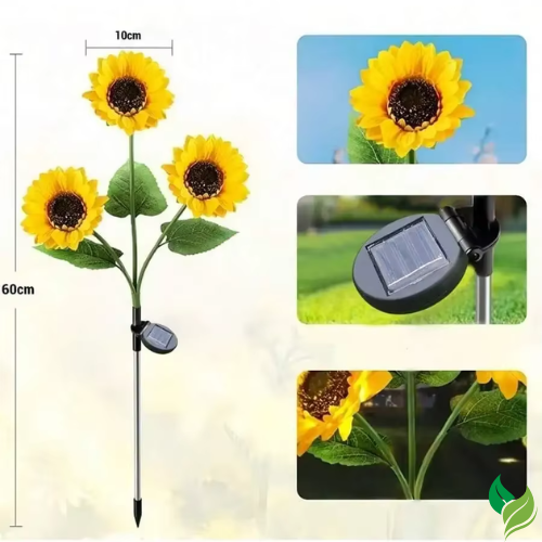 outdoor sunflower LED lights waterproof garden