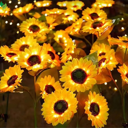 solar powered flower lights yard decoration