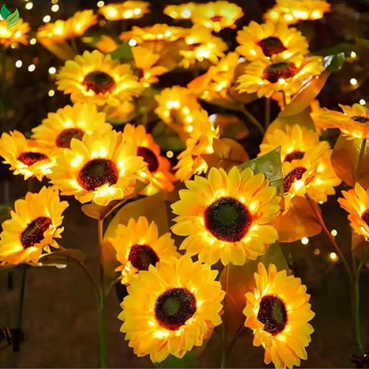 solar powered flower lights yard decoration