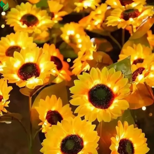 decorative solar lights garden sunflower design