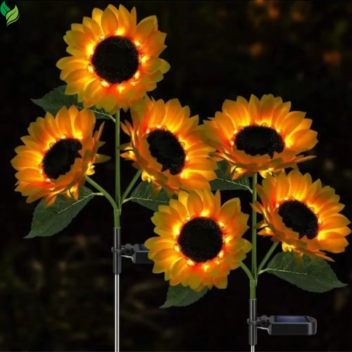 solar garden flower lights warm white