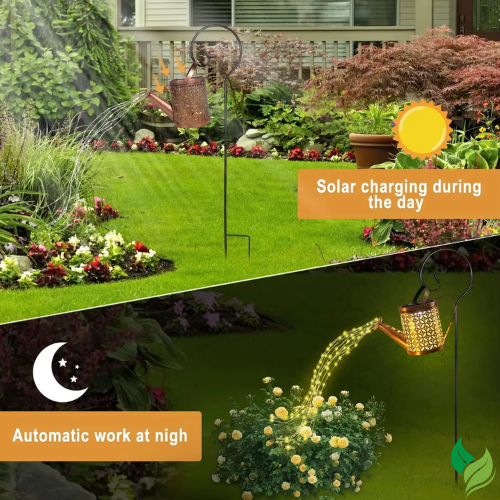 hanging solar lantern watering can design