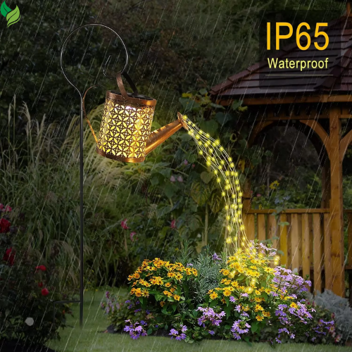 garden watering can lantern glowing water effect