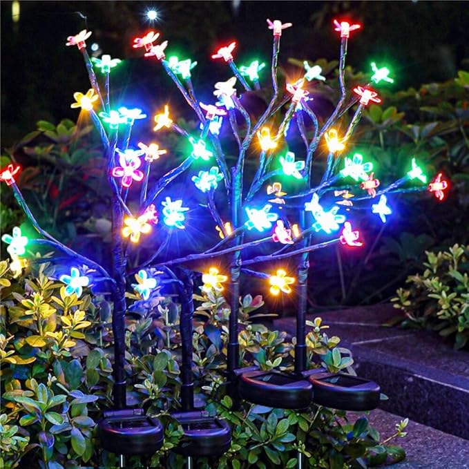 Solar Garden Lights Outdoor,Waterproof Outdoor Solar Lights for Outside Decorative
