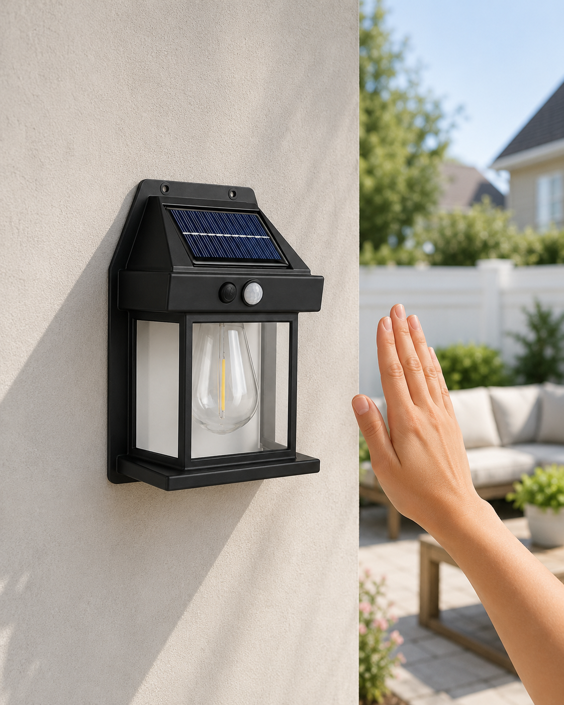 Solar Motion Sensor Wall Light – Outdoor LED Security
