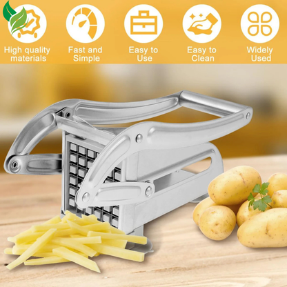 Stainless Steel French Fries Cutter – Manual Potato Slicer with 36/46-Hole Blades