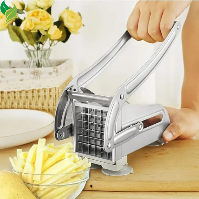 Stainless Steel French Fries Cutter – Manual Potato Slicer with 36/46-Hole Blades