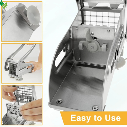 Stainless Steel French Fries Cutter – Manual Potato Slicer with 36/46-Hole Blades