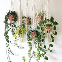 Gardening Plant Hanging Basket Handmade Macrame Flowerpot Pocket Cotton Rope Flower Pot Indoor Home Boho Style