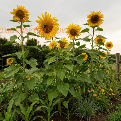 Sunflower Mammoth Grey Stripe Seeds – 15 Seeds