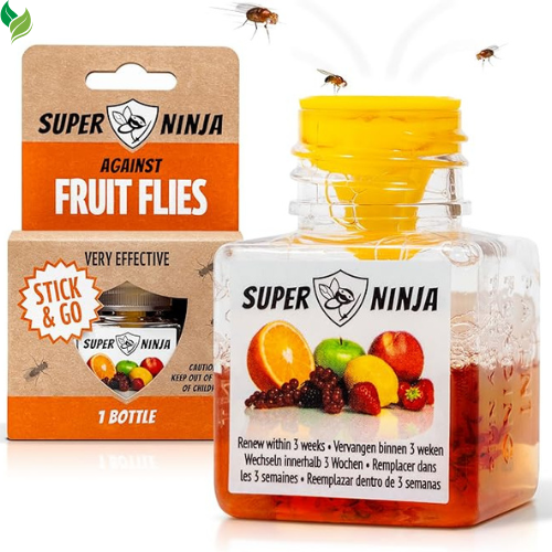 Super Ninja Fruit Fly Traps for Indoors - 1 Pack, Highly Effective Fruit Fly Catcher for Indoor