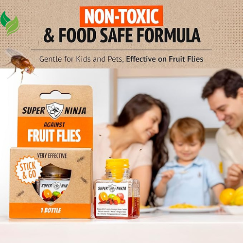 Super Ninja Fruit Fly Traps for Indoors - 1 Pack, Highly Effective Fruit Fly Catcher for Indoor