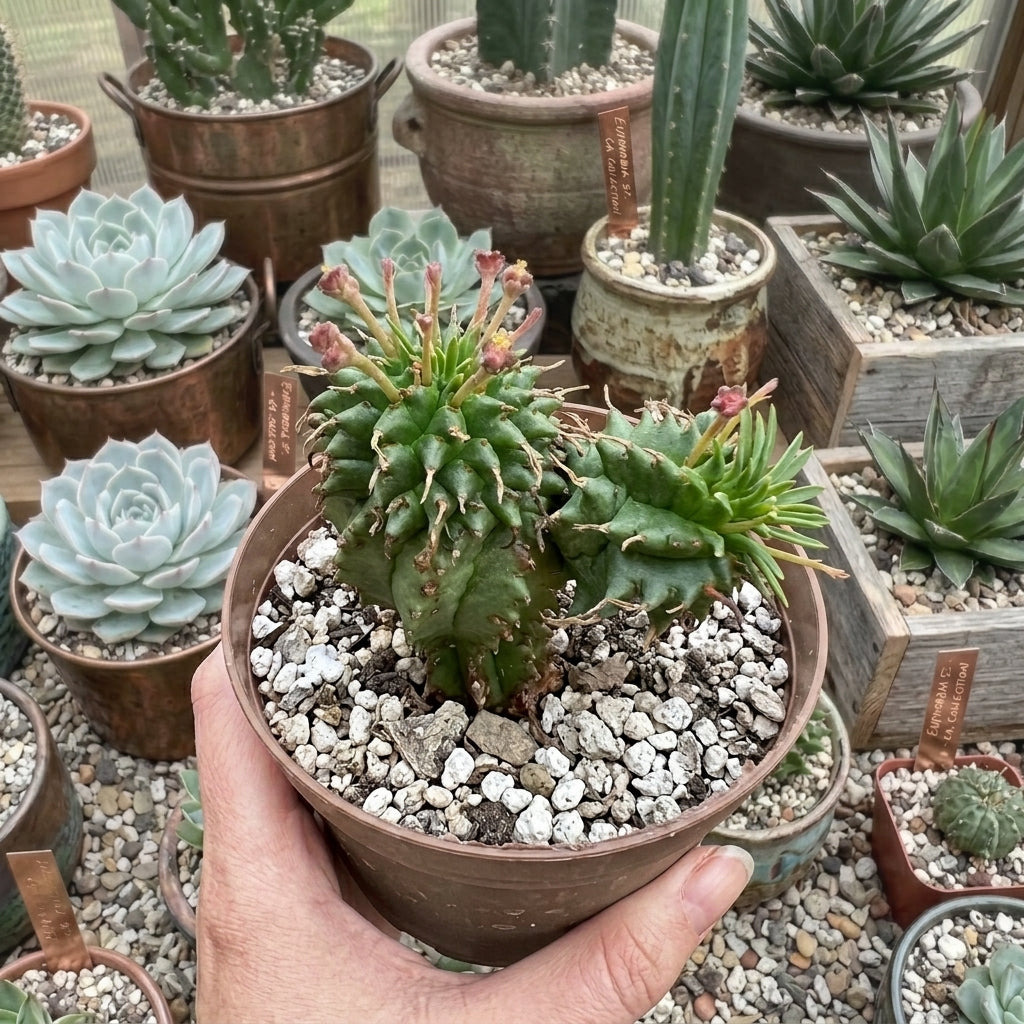 Exotic twisted cactus plant for home décor