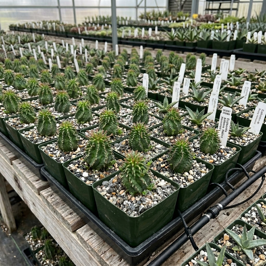 Rare Euphorbia succulent with sculptural growth