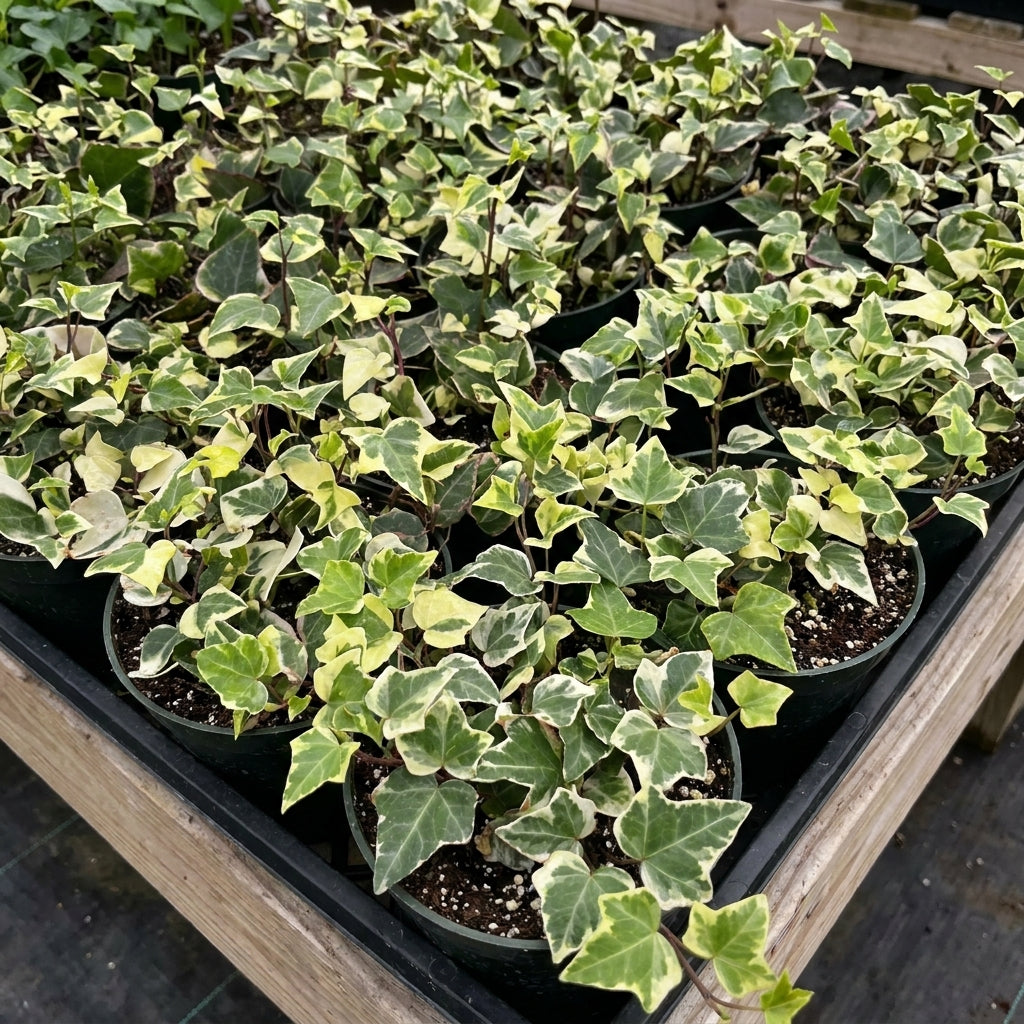 Trailing Variegated Wax Ivy live plant for a hanging planter