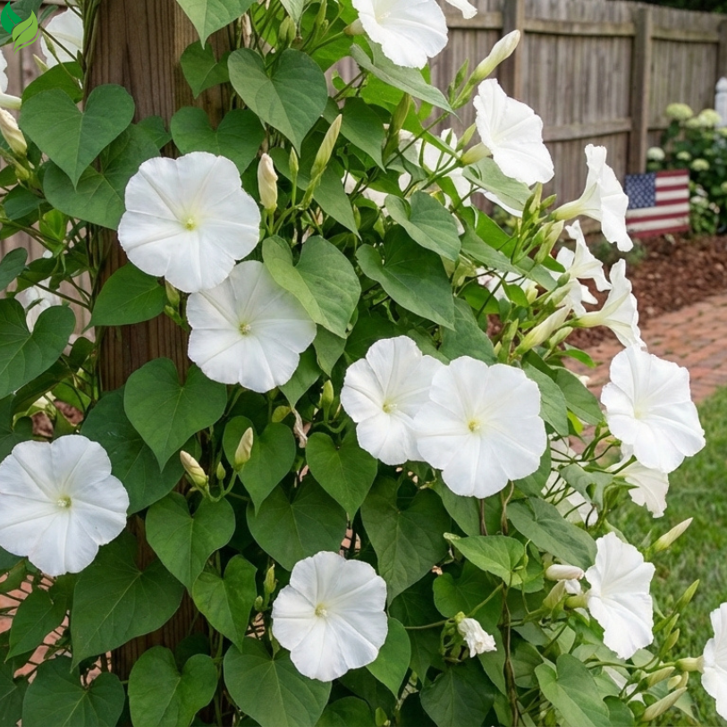 white moonflower vine night blooming flower