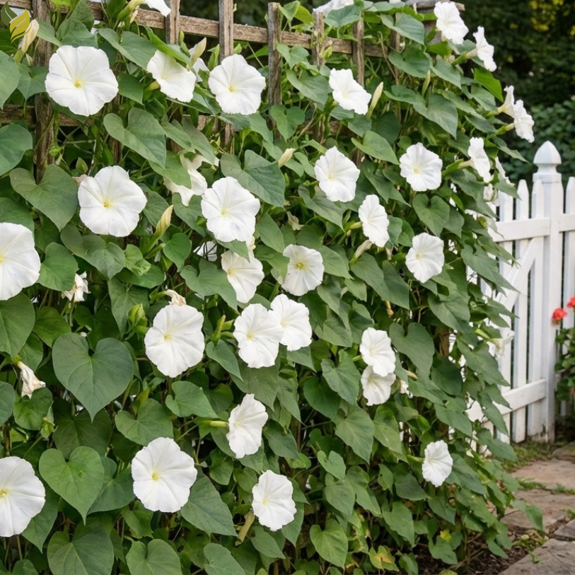moonflower climbing vine white large bloom