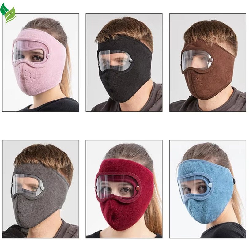 Winter Full Face Mask with Eye Shield – Windproof Thermal Mask for Cycling & Skiing