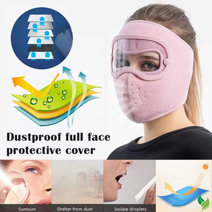 Winter Full Face Mask with Eye Shield – Windproof Thermal Mask for Cycling & Skiing