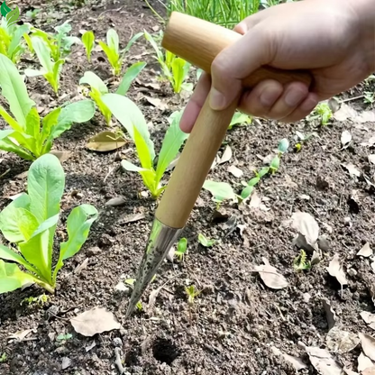 ergonomic wooden handle garden tool