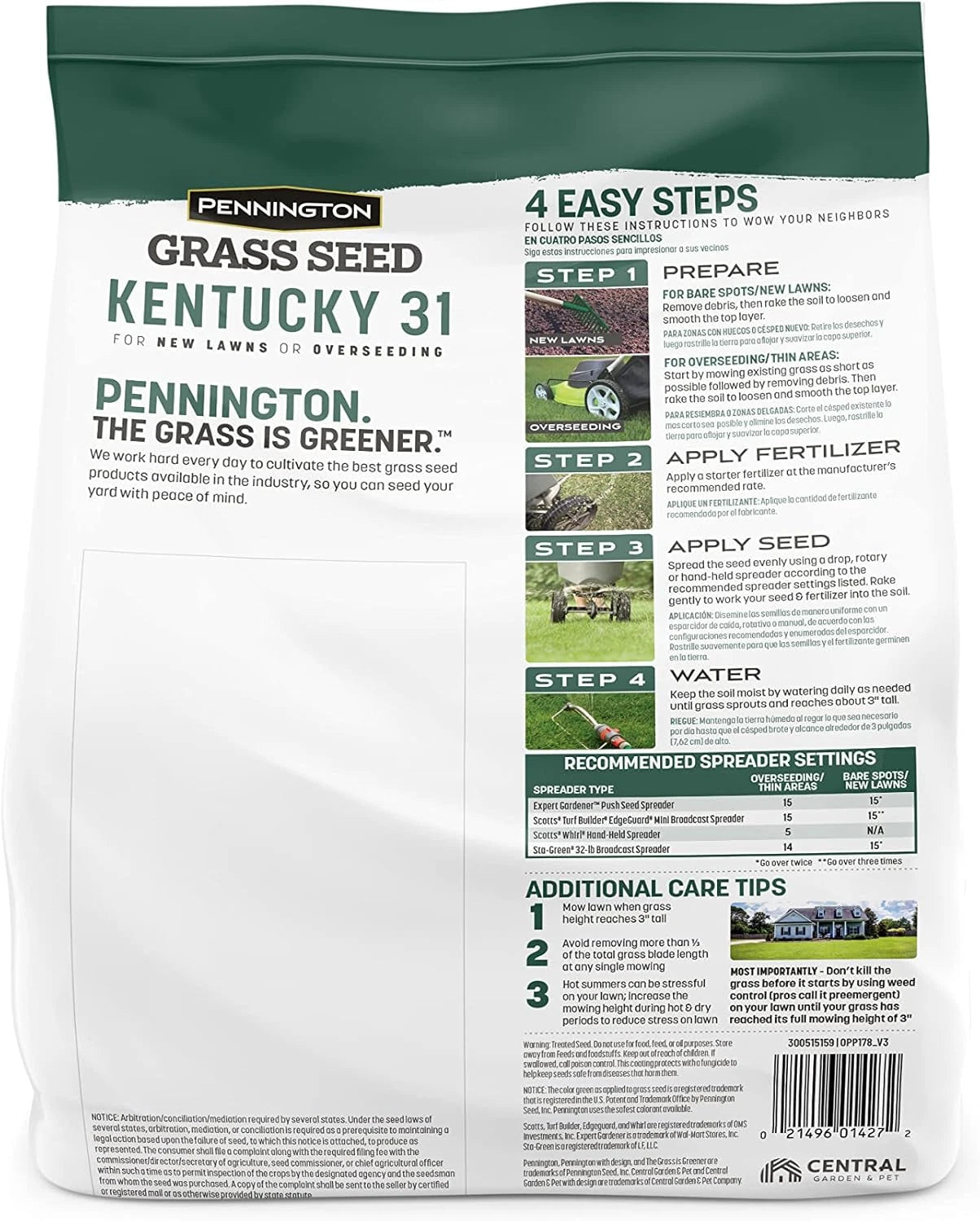 Fescue Grass Seed, 3 lb